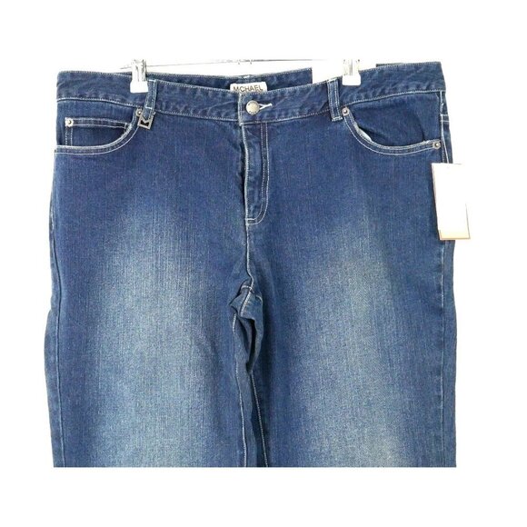 NWT Vintage Michael Kors Jeweled Flare Jeans Blue 14 - Picture 2 of 5